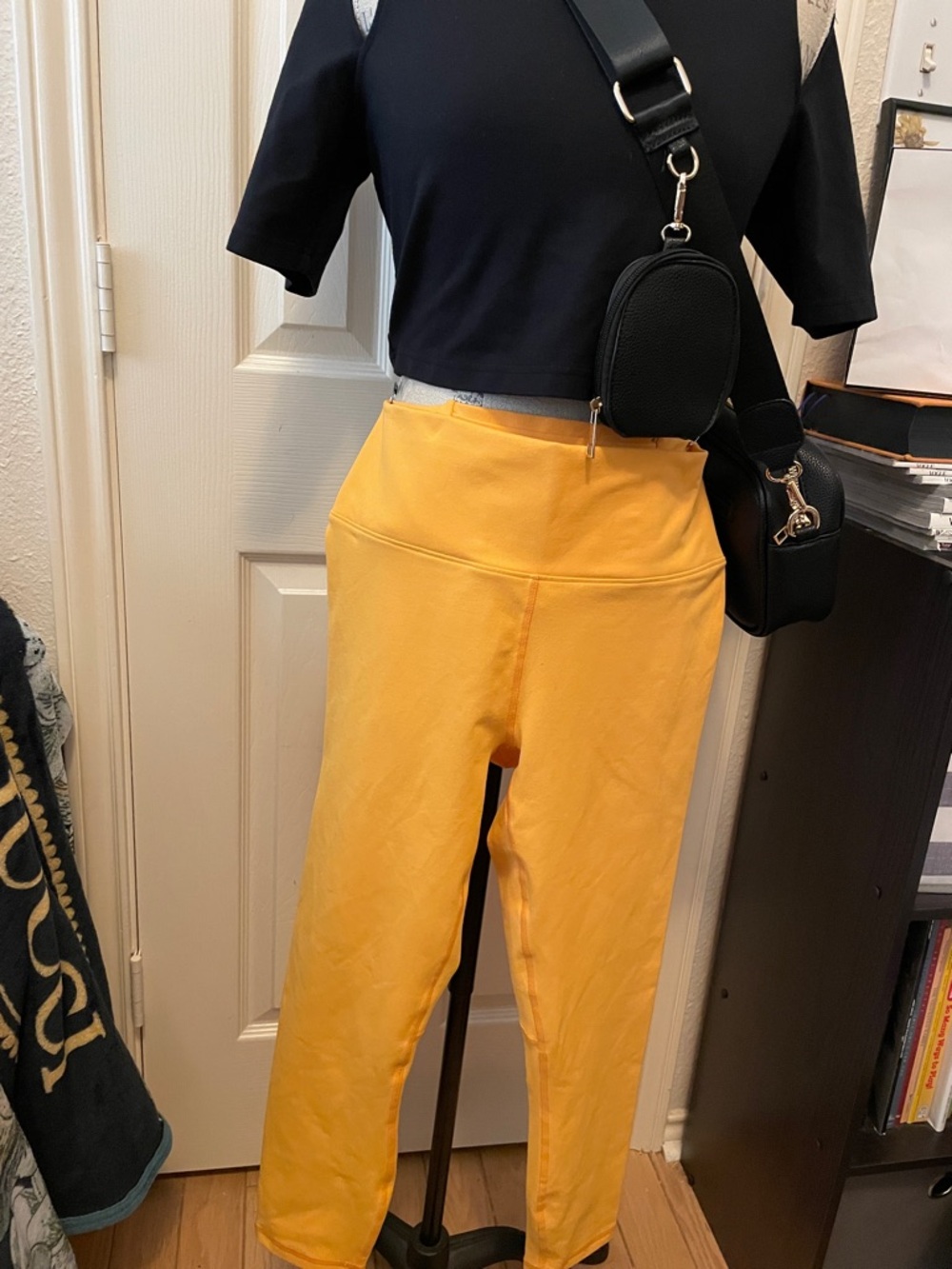 Fabletics High-Rise Straight-Leg Pants in Bright Yellow